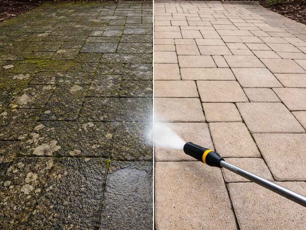 can you power wash paver patios
